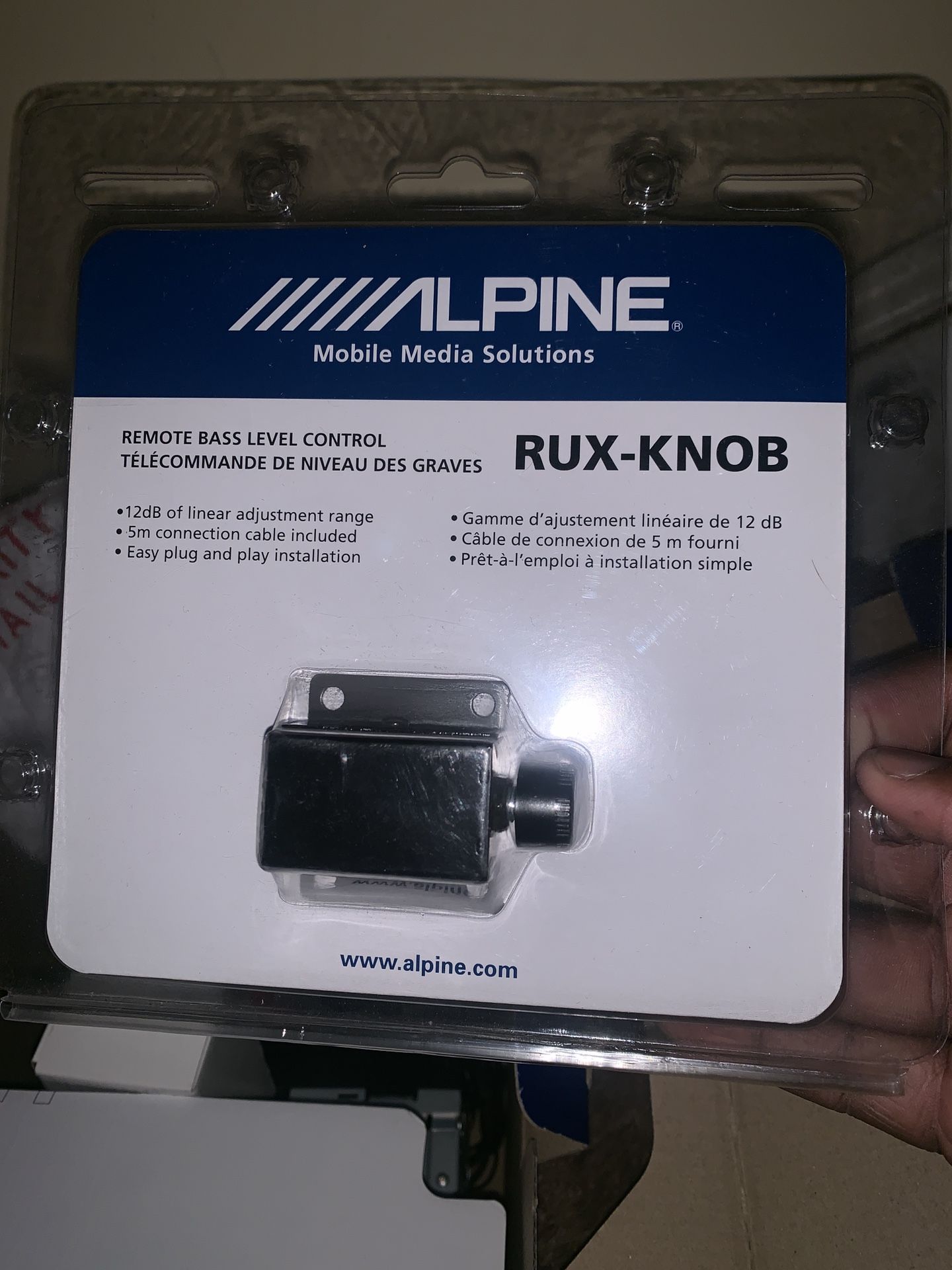 Alpine remote bass knob