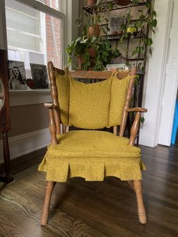 Beautiful Gold/ Yellow/ Mustard Sitting Chair 