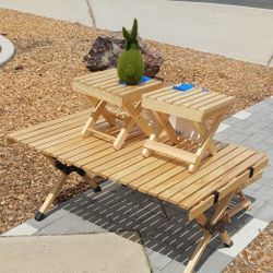 Collapsible table and  chairs 