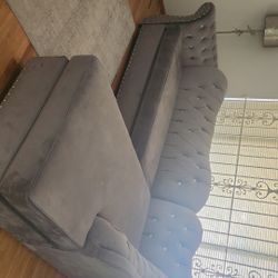 Grey Bling Sofa Set 2pc