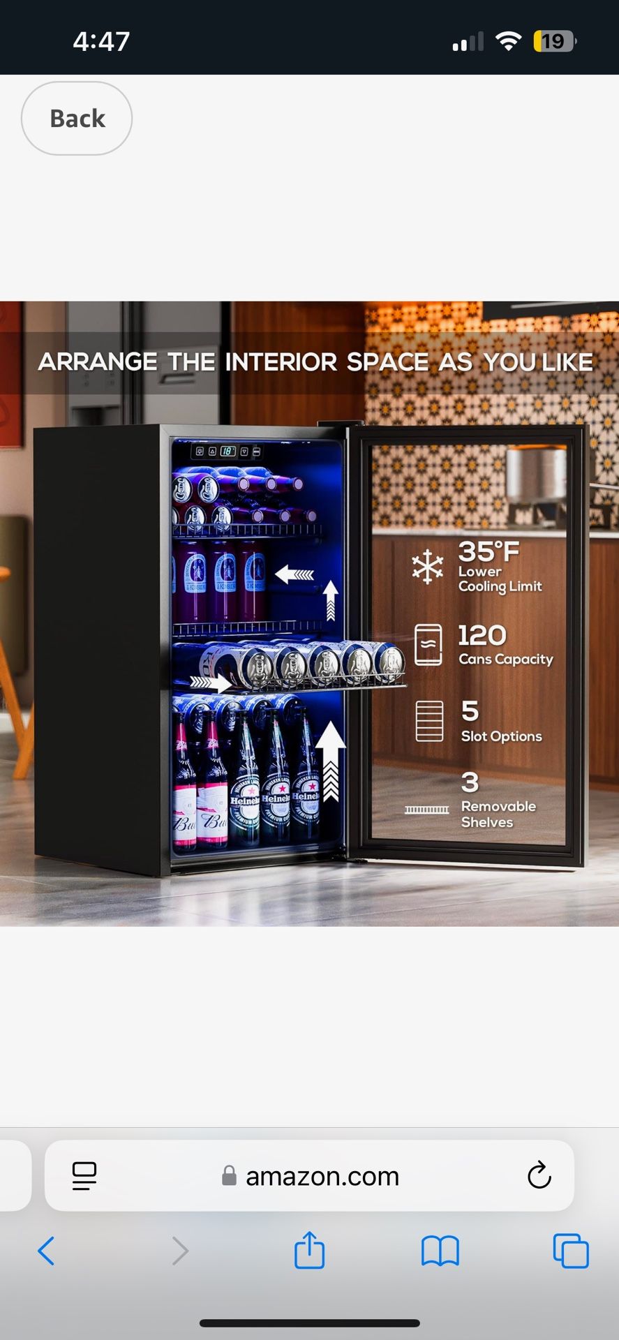 Brand new beverage refrigerator for 140