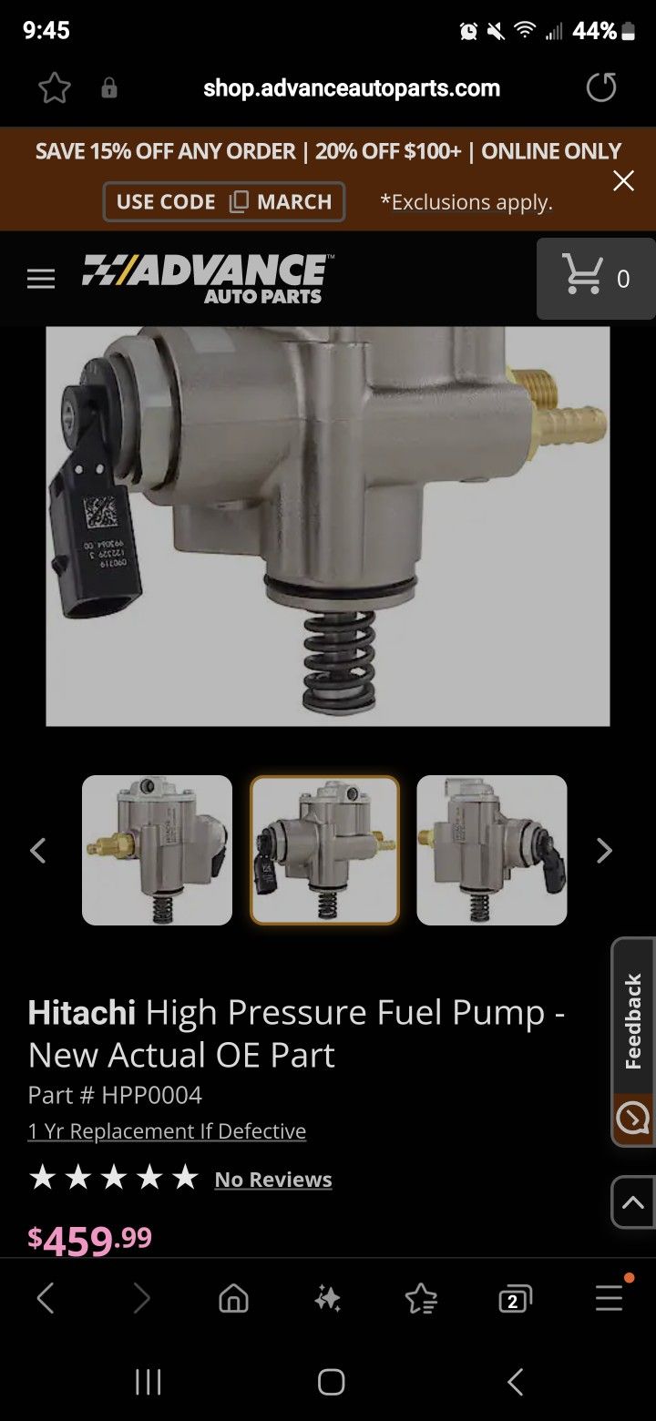 HPP0010 Hitachi High Pressure Fuel Pump (original used) For Audi A4 2009 2.0 TURBO