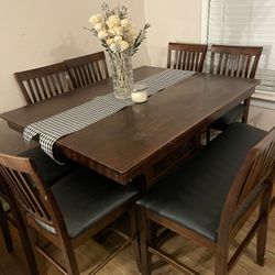 Dinning Table With Chairs and Bench