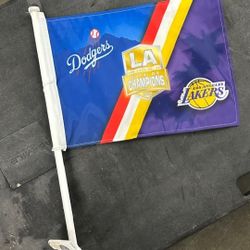Dodgers X Lakers Car Flag ( Collections ) 