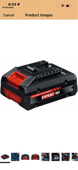 Bosch 18 volt expert battery and charger