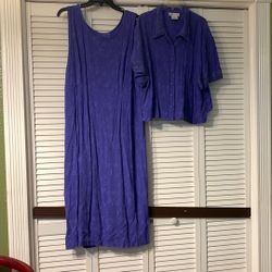 Women’s Purple Dress With Jacket (size 20)