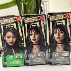 Splat 1 Wash Hair Makeup — Eclectic Green & Striking Silver