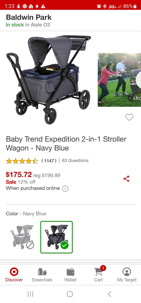 Baby Trend 2 In 1 Wagon N Stroller