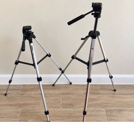 Adjustable Quick Release Video Tripod and CX-300 Adjustable Tripod Lot of (2)Both for $15