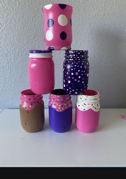 Donut Themed Masón Jars