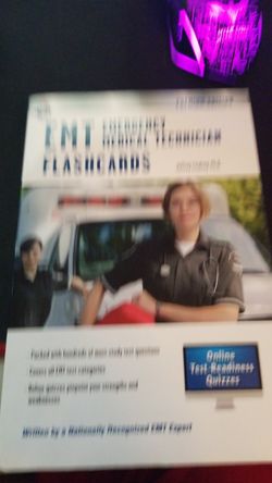EMT flashcard book.