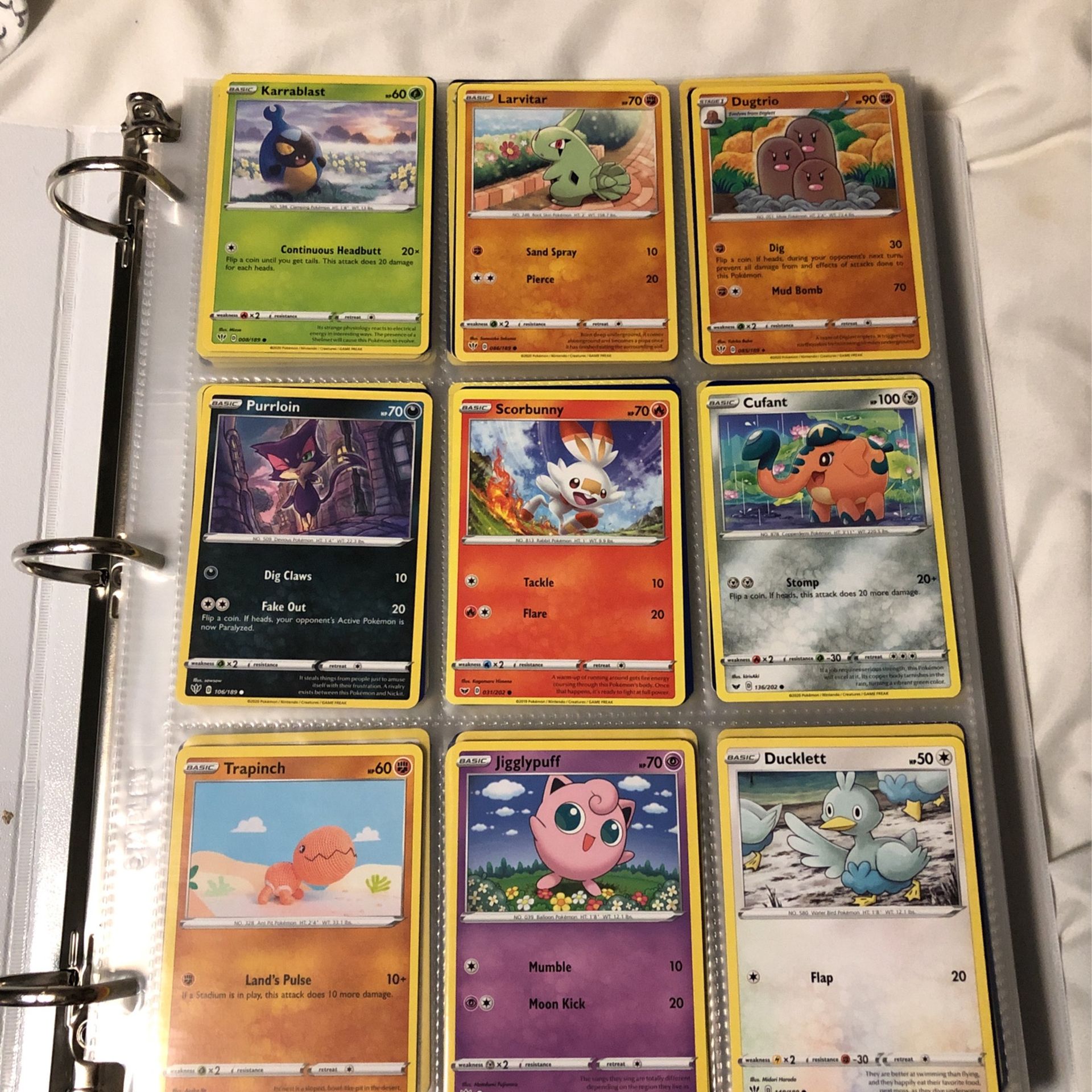Pokémon Cards Over 35 Pages 9-18 Cards A Sheet