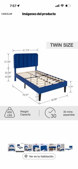 Cama twin con colchon de espuma
