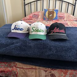 Variety Sports Teams Hats For Sale. Sonics/Jazz/Falcons