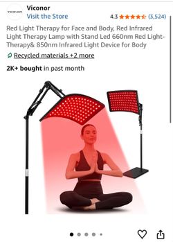 Viconor Red Light Therapy Lamp with Stand 660nm 850nm Face & Body - New