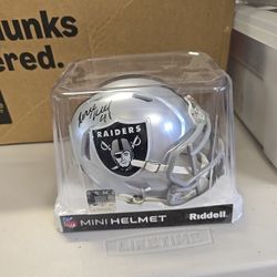 Raiders MINI Helmet Autographed **
