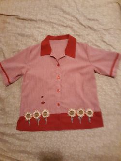 Vintage shirt , hand made embroidery