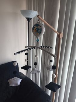 TINITIGIES Montessori Baby Mobile – High Contrast Black & White, Newborn Visual Stimulation