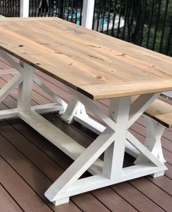 Farm House table and bench