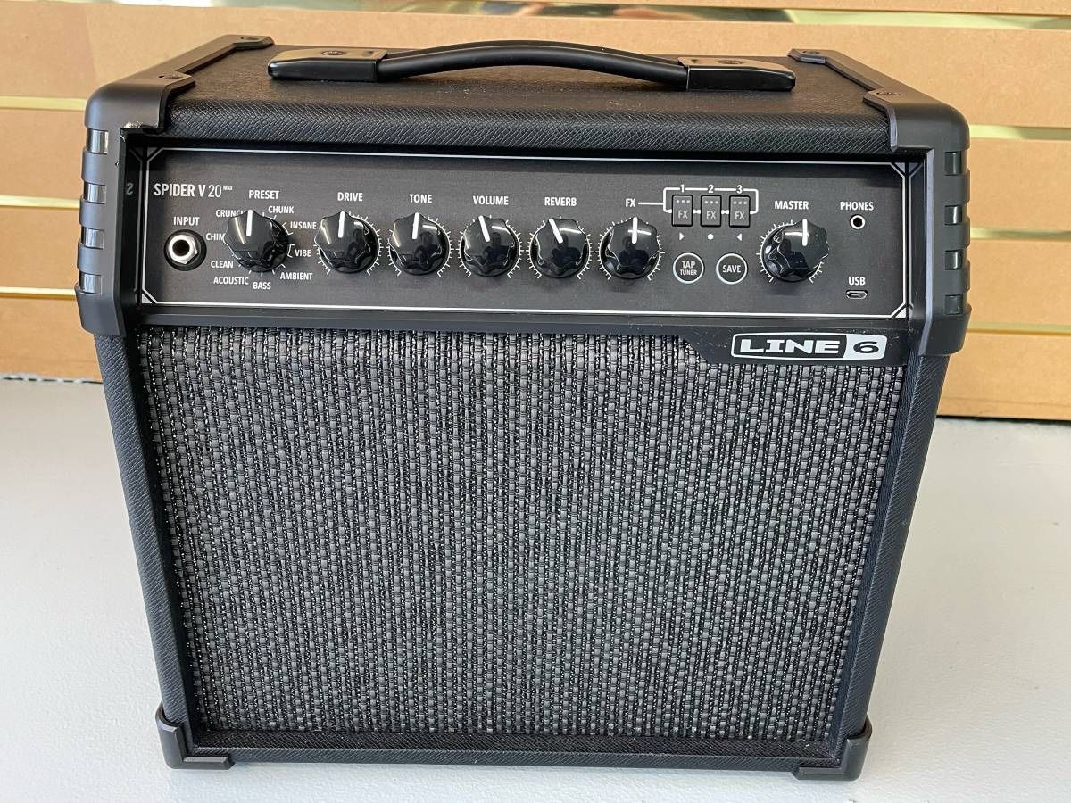 Line 6 Spider V20 MKII 20W 1x8 Guitar Combo Amp Black