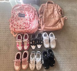 Kids back to school shoes and bags