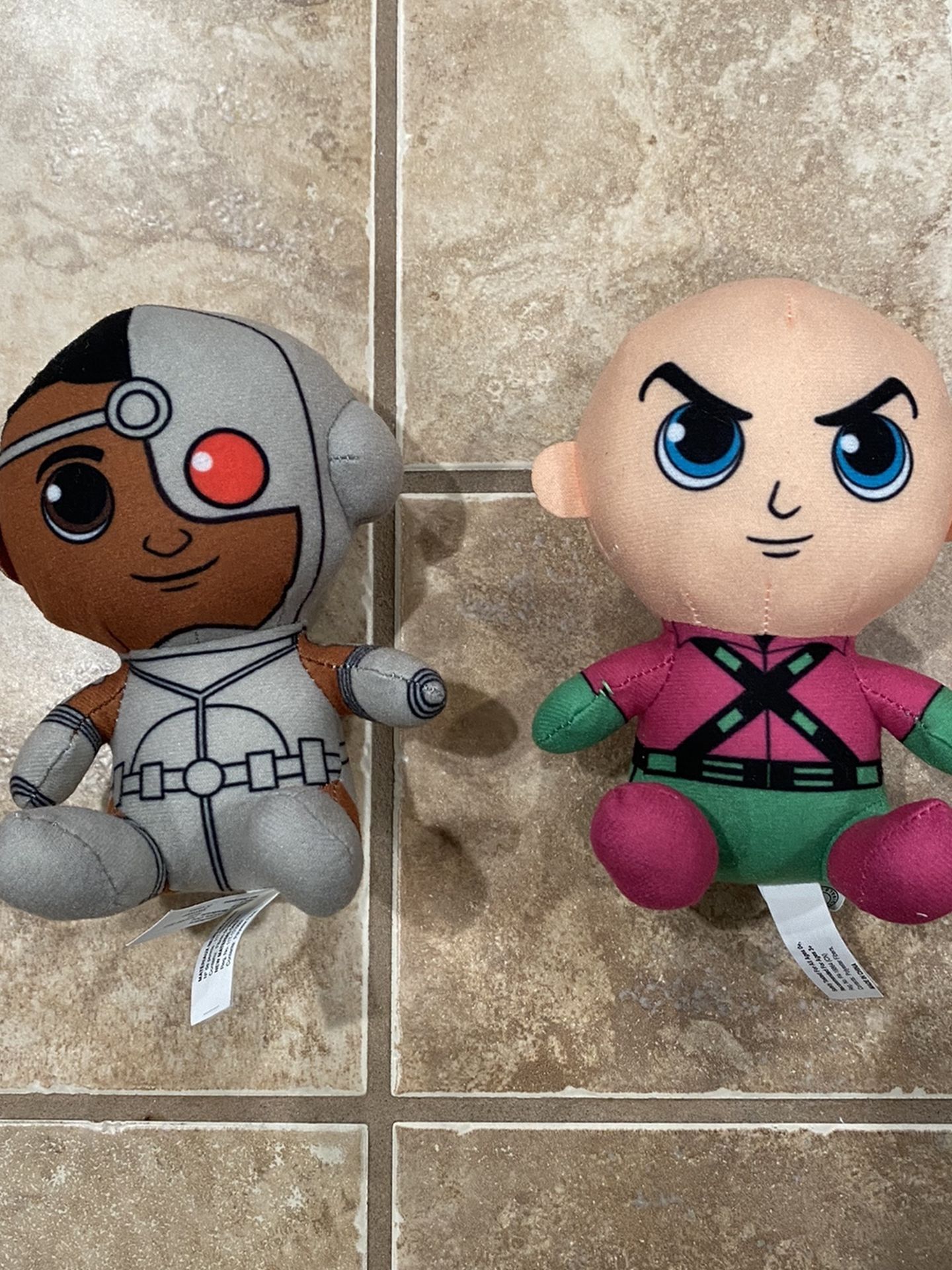 Justice League Toy Factory Plush Dolls - Cyborg & Lex Luthor