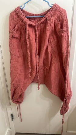 FREE PEOPLE REDISH-PINK PANTS FLOWY BOHEMIAN STYLE XS