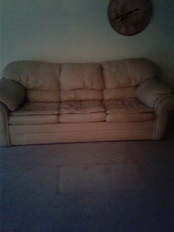 Leather couch sofa bed