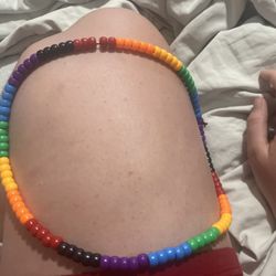 rainbow necklace kandi 
