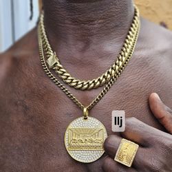 I Deliver I Ship 14k Gold Plated Chain Set