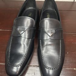 Prada Logo Penny Loafers Slipper Dress Shoes