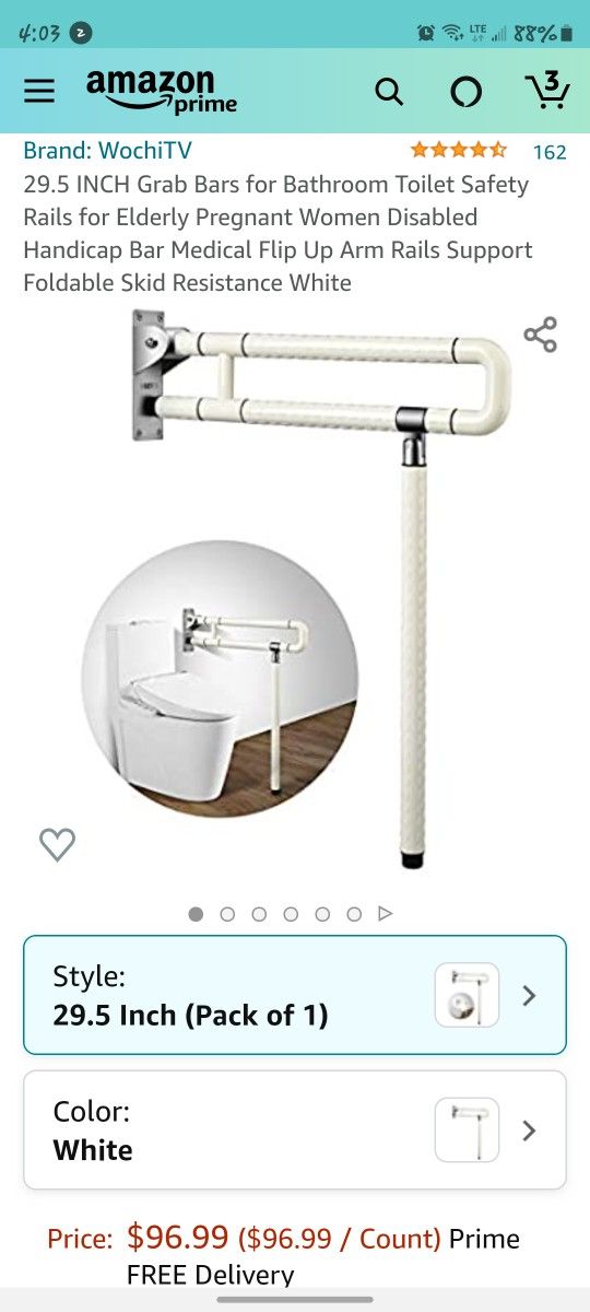Grab Bars for Bathroom Toilet Safety Rails
