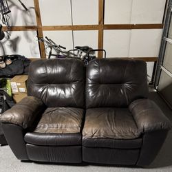 Leather Loveseat / Recliner 