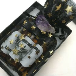 NEW Alchemy Kit Essential Oil Blends with Healing Crystal- 3 pc Gift Set in Box