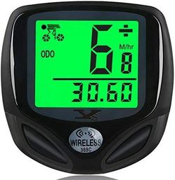 Bike Speedometer Waterproof Wireless Bicycle Bike Computer and Cycling Odometer with Multi-Function LCD Backlight Display