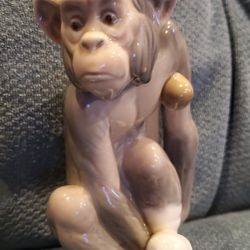 Lladro Painful Monkey Retired Figurine