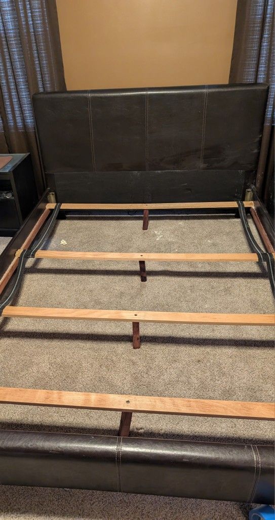 Leather Bed Frame - Queen