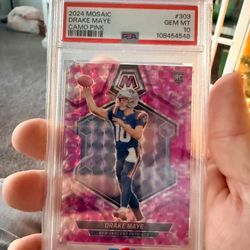 Drake Maye 2024 Mosaic Pink Camo Rookie Psa 10
