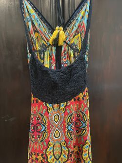Halter Top Dress With A High Low Hem