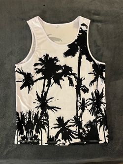 Men’s M tank top shirt (palm trees, beach, summer, casual)