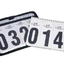 Equine Horse Show Winning Number Set with Case and 2 Sheets of Numbers 