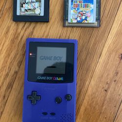 Nintendo Game Boy Color Pokémon Grape Console Tested Works With Sound!