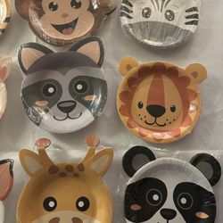 Animal Safari Paper Plates 
