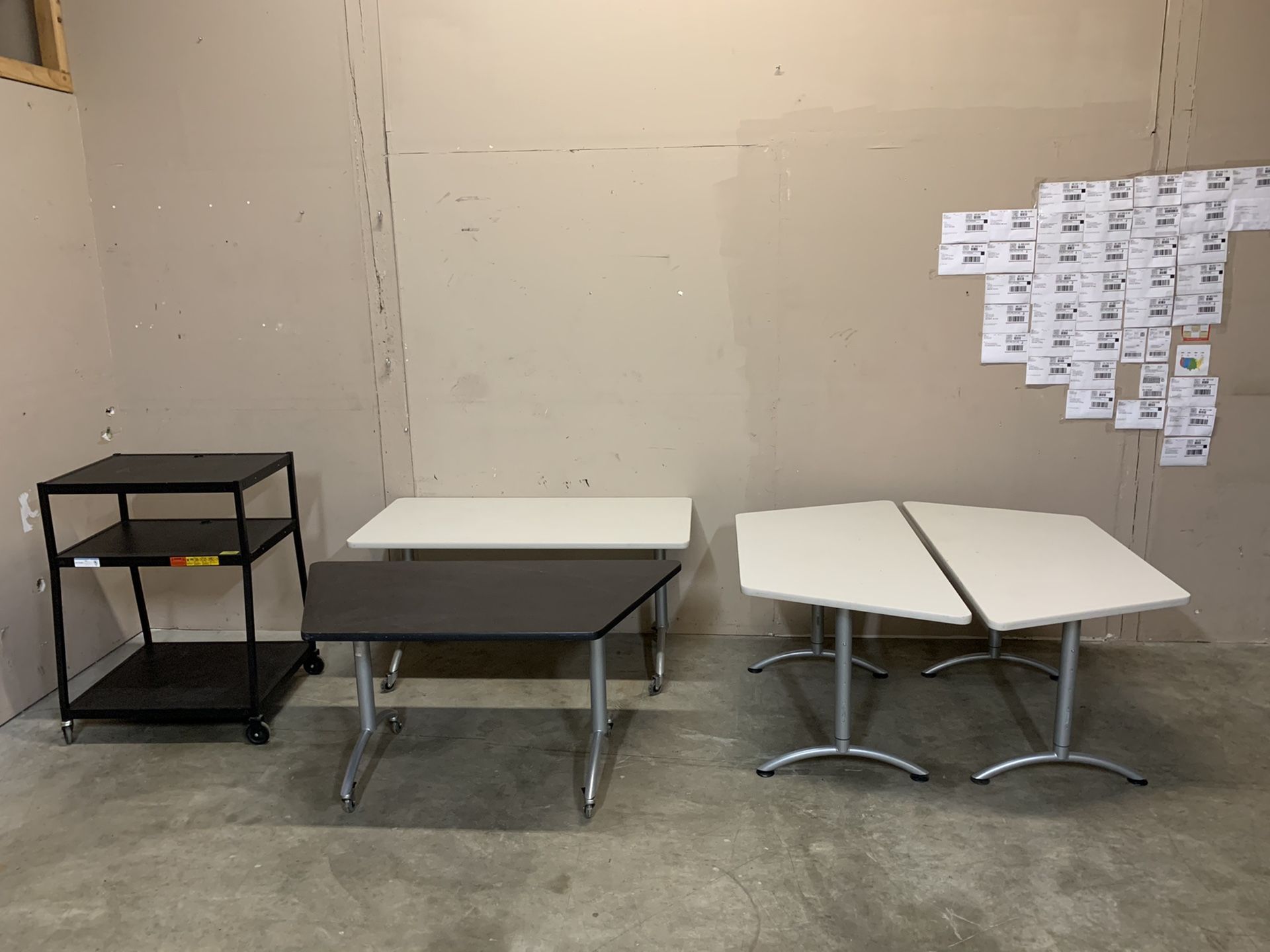 Office Work tables (Free) must be picked up by 4pm or going to waste station