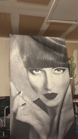 Large Black and White Portrait Canvas Print