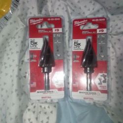 2 MILWAUKEE IMPACT STEP DRILL BITS #9