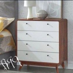Mid Century Modern Style 4 Drawer Dresser (New In A Box)