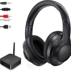 Wireless Headphones for TV, Over-Ear Bluetooth 5.3 TV Headset for Seniors, 196ft Wireless Range Support Optical,AUX, RCA and USB Output,High Volume, H