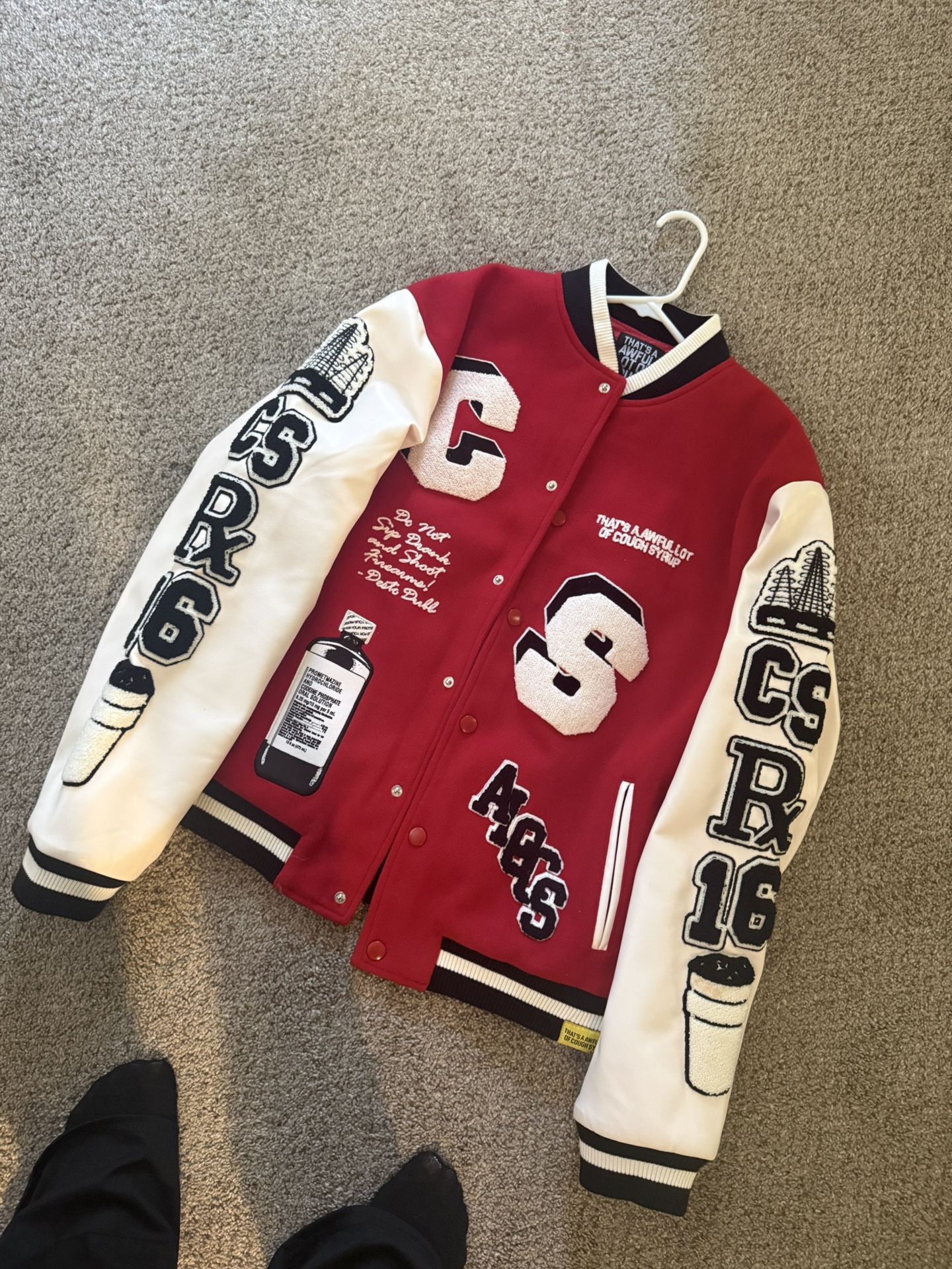 Awful Lot Of Cough Syrup Varsity Jacket