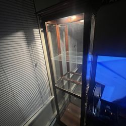 Redwood display case